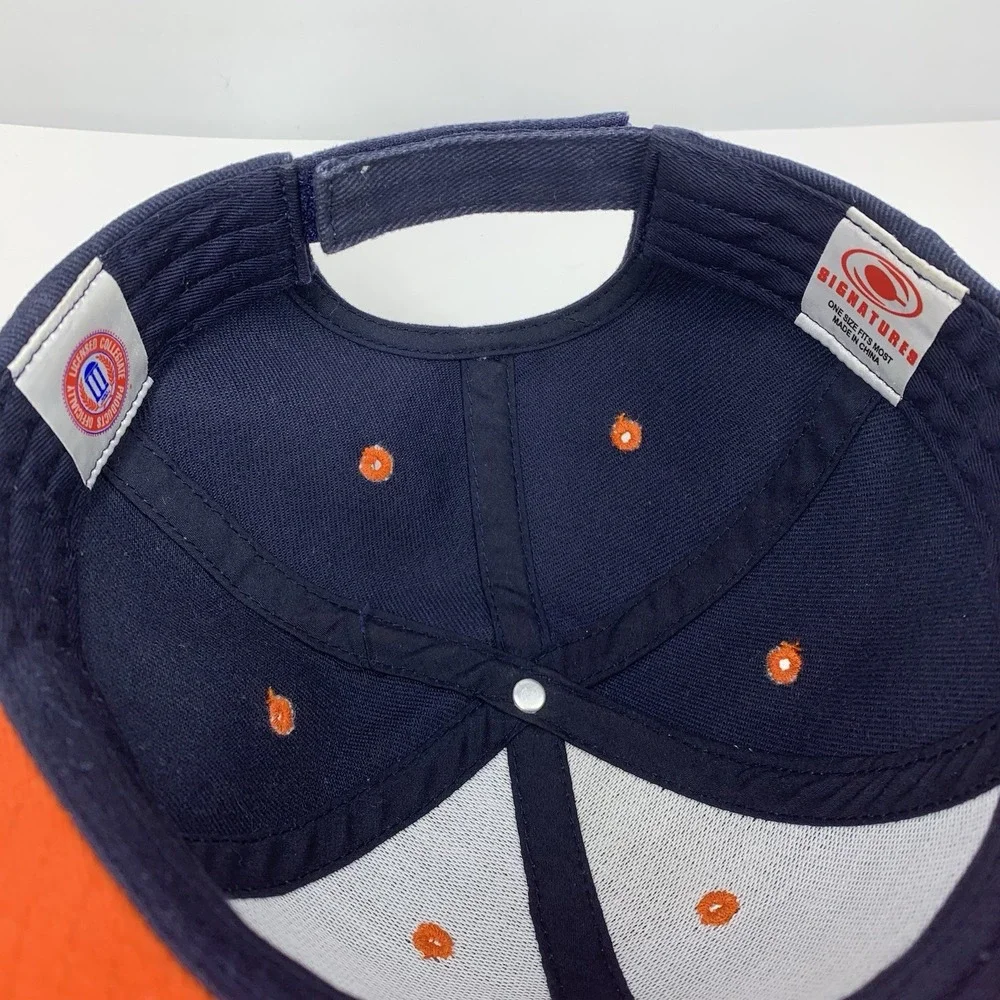 Illinois Fighting Illini Hat Blue Signatures Adjustable OSFM Baseball Cap